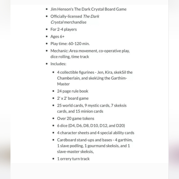 Sealed Jim Henson The Dark Crystal Board Game 80s - Picture 3 of 3